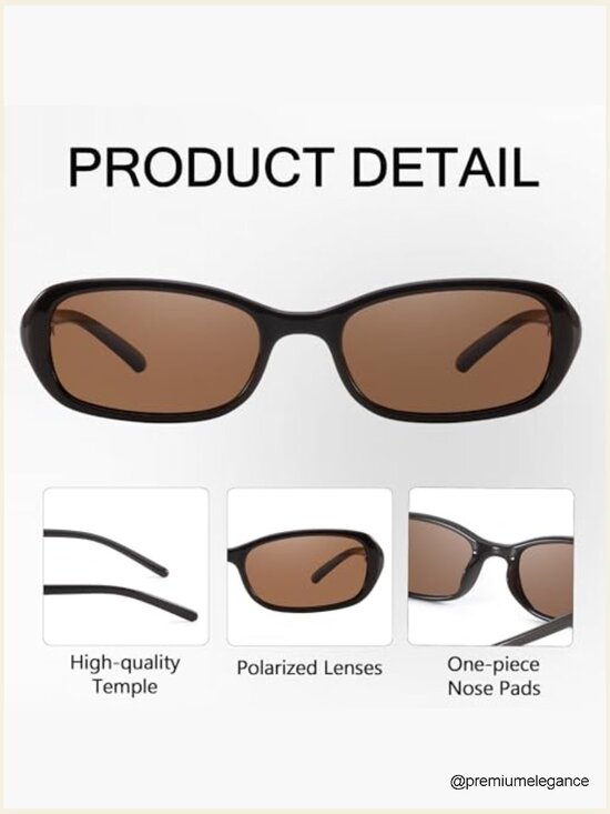 Polarized Retro Oval Sunglasses for Women Small 90s Vintage Trendy